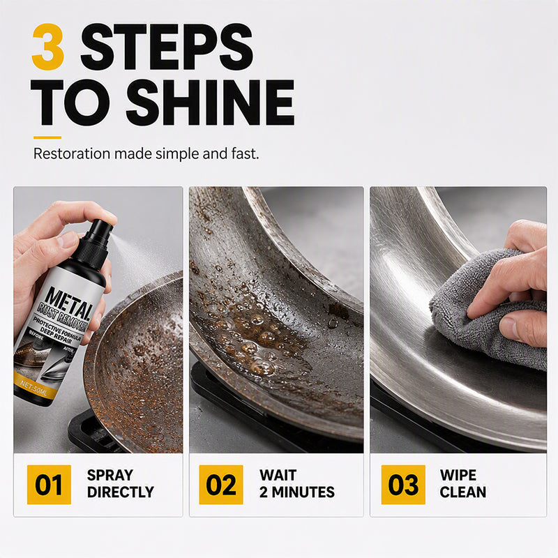 Iron Rust Removal & Polishing Spray With Free Sponge
