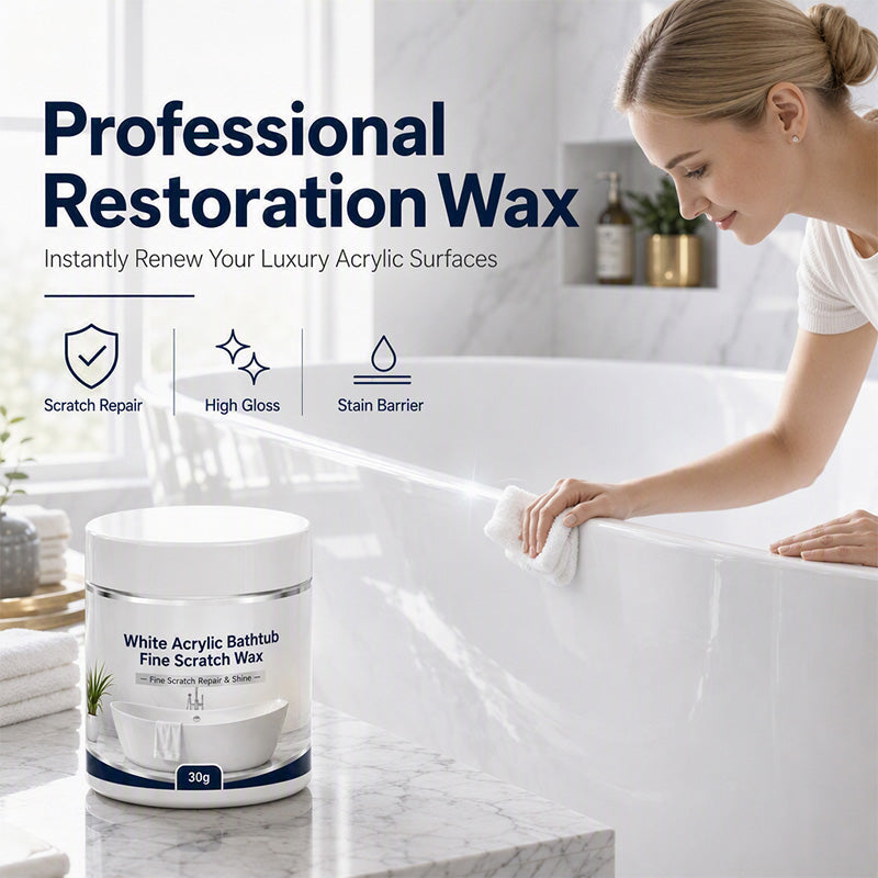 🔥Limited Time:Buy 1 Get 1 Free🔥White Acrylic Bathtub Fine Scratch Repair Wax