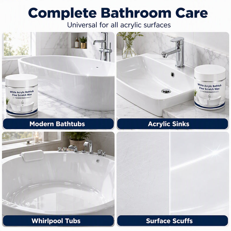 🔥Limited Time:Buy 1 Get 1 Free🔥White Acrylic Bathtub Fine Scratch Repair Wax