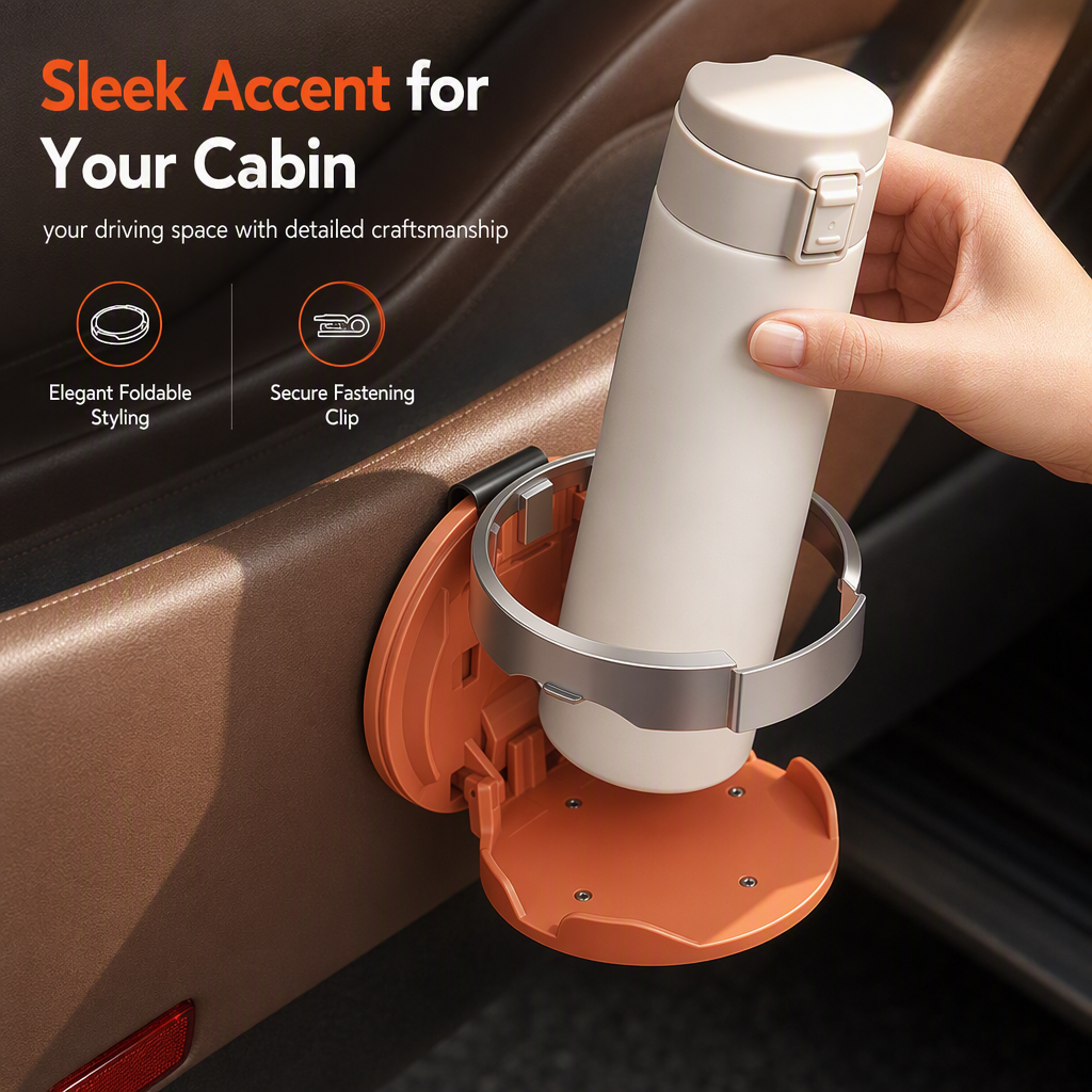 Black Friday Deal Universal Foldable Car Cup Holder Adjustable Auto Drink Moun