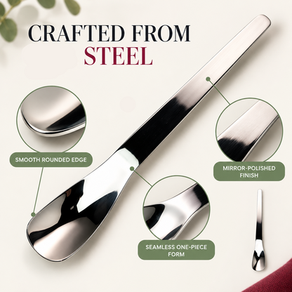 Stainless Steel Dessert Spoon with Long Ergonomic Handle