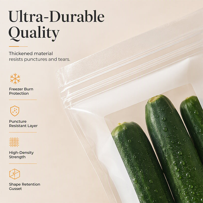 🥡 LIMITED-TIME 50% OFF! 💧 Transparent Food-Grade Double-Seal Bags – Leakproof, Fresh-Keeping, Sturdy ✨
