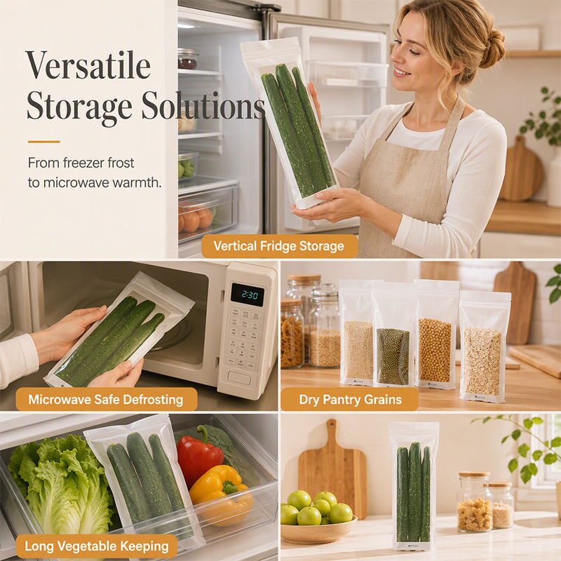 🥡 LIMITED-TIME 50% OFF! 💧 Transparent Food-Grade Double-Seal Bags – Leakproof, Fresh-Keeping, Sturdy ✨