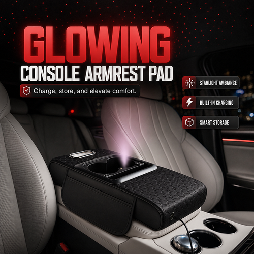 ⏳🔥LIMITED-TIME 50% OFF! ⏰Multifunctional Car Armrest Cushion with Starlight Projector