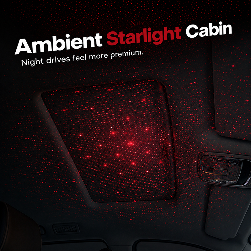 ⏳🔥LIMITED-TIME 50% OFF! ⏰Multifunctional Car Armrest Cushion with Starlight Projector