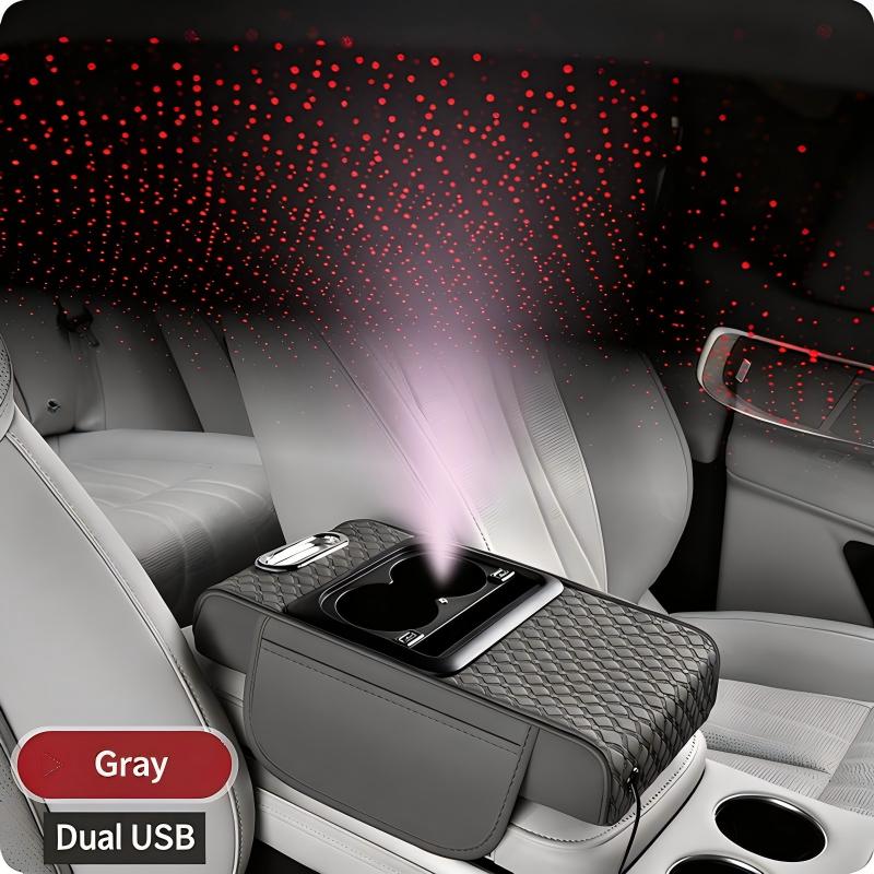 ⏳🔥LIMITED-TIME 50% OFF! ⏰Multifunctional Car Armrest Cushion with Starlight Projector