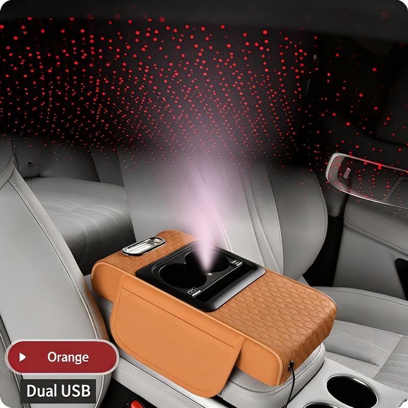 ⏳🔥LIMITED-TIME 50% OFF! ⏰Multifunctional Car Armrest Cushion with Starlight Projector