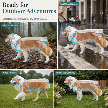 📢New Arrivals 50% OFF🐕 Transparent Waterproof Dog Raincoat – Keep Your Pup Dry & Visible on Rainy Walks 🌧️