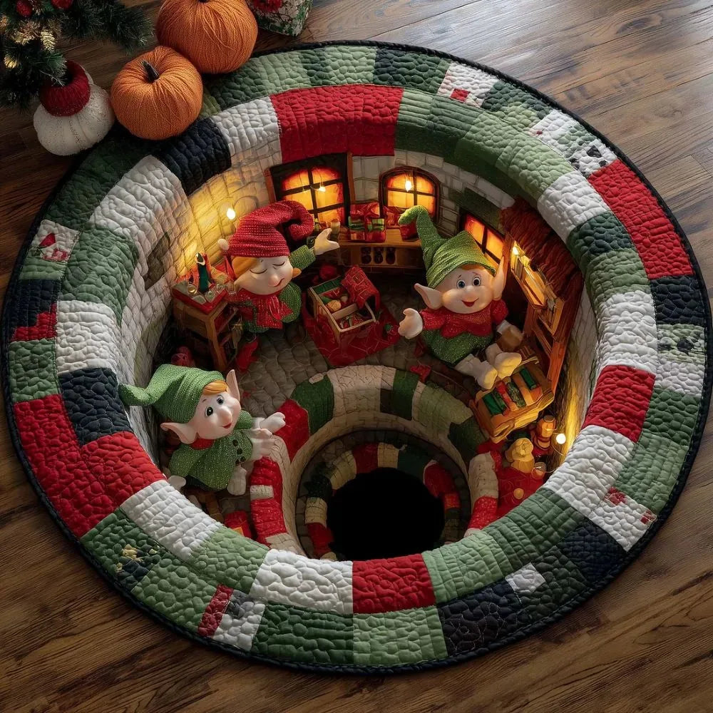 3D Christmas Illusion Round Rug – 80 cm – product image 3
