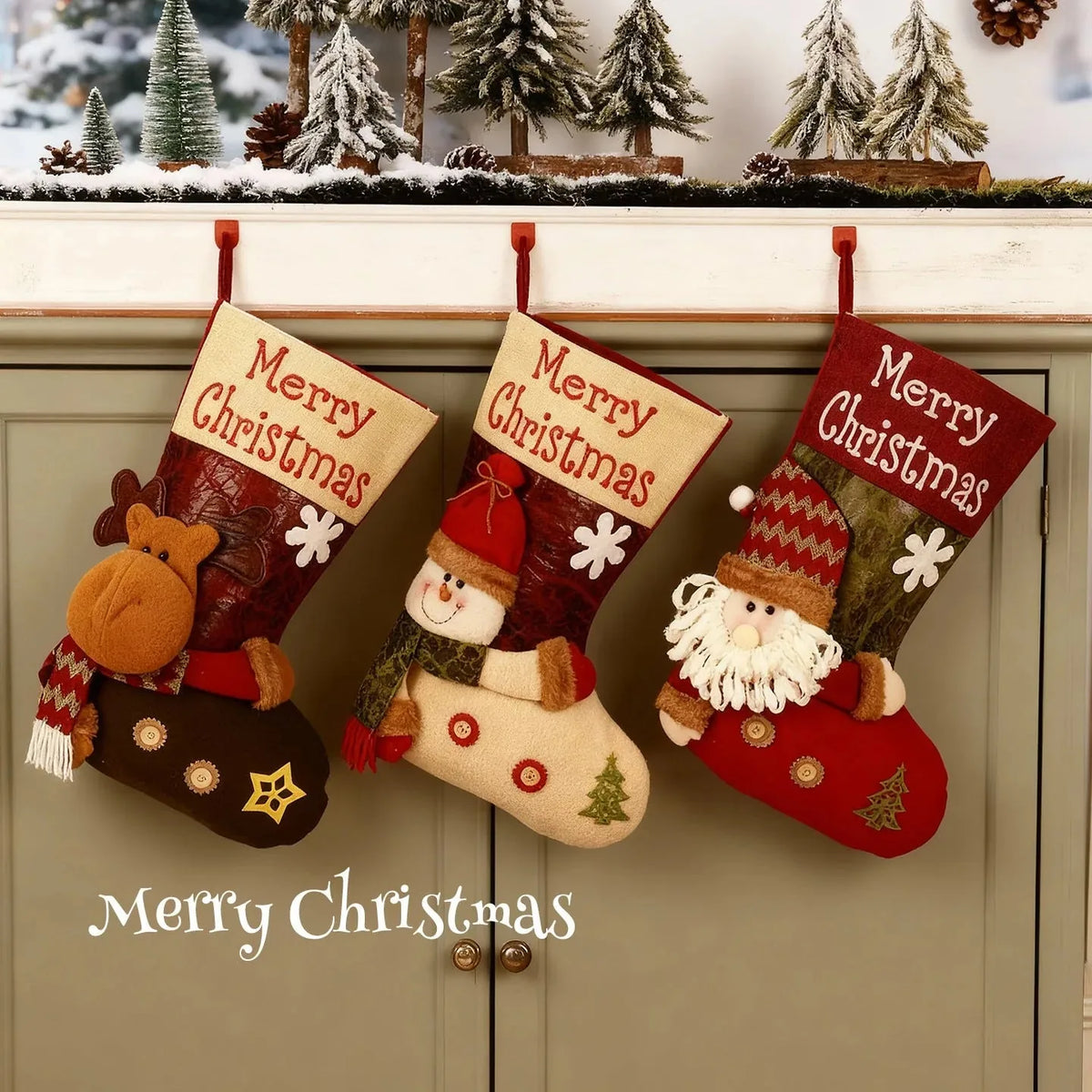 Personalized Christmas Stocking with 3D Character – 3 Designs – product image 1