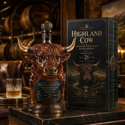 Highland Cow Whiskey Bottle Decanter – product image 2