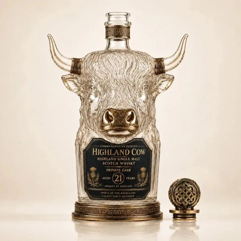 Highland Cow Whiskey Bottle Decanter – product image 6