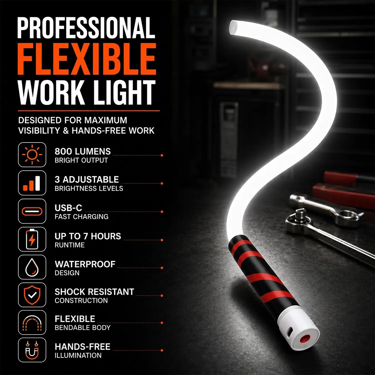 LED Car Repair Light Flashlight