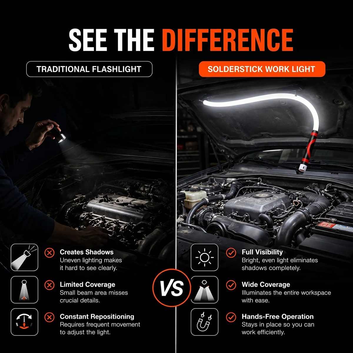 LED Car Repair Light Flashlight