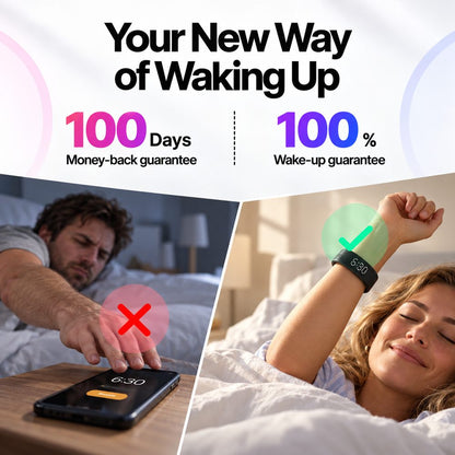 Silent Vibration Alarm Wristband with 3 Alarms & 14 Day Battery