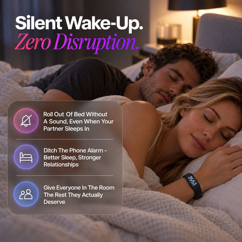 Silent Vibration Alarm Wristband with 3 Alarms & 14 Day Battery
