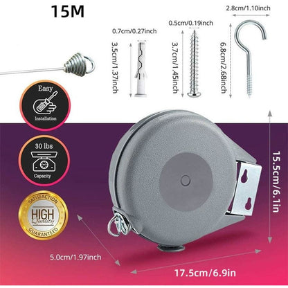 Wall Mounted Retractable Clothesline