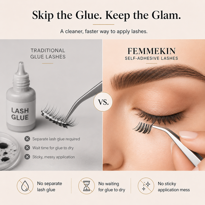 Femmekin No Glue Lash Kit - Self-Adhesive Eyelashes for Effortless Beauty