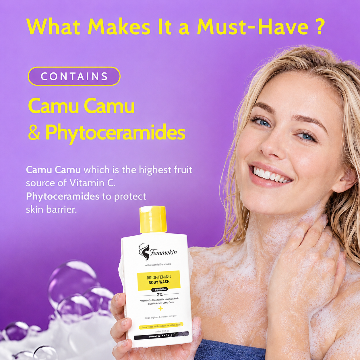 Brightening Body Wash Camu Camu & Alpha Arbutin