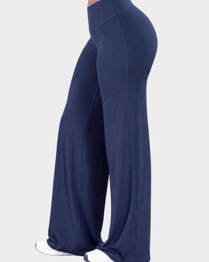 High-Waist Solid & Leopard Flare Pants