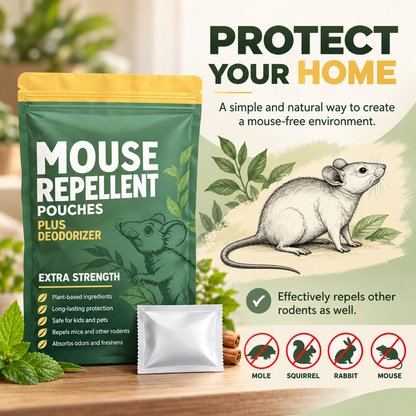 Mouse Repellent Pouches - Mouse Deterrents with Peppermint Oil