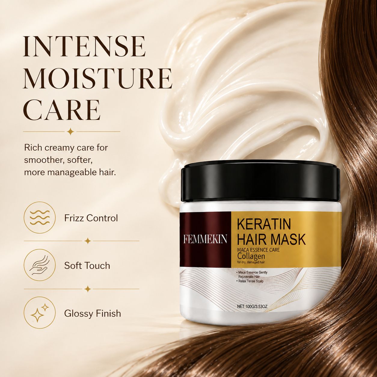 Femmekin Frizz Repair Hair Mask - For Dry & Damaged Hair