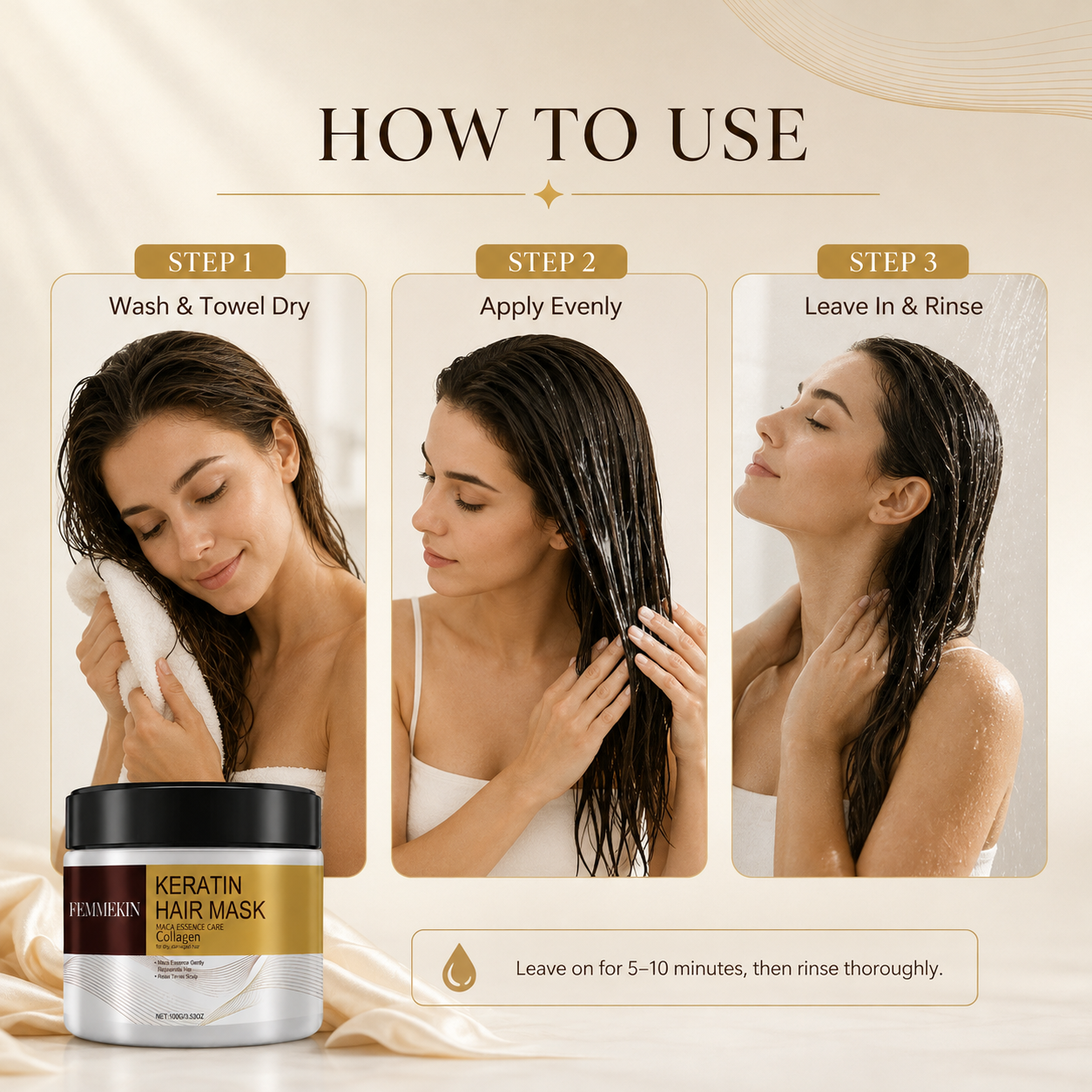 Femmekin Frizz Repair Hair Mask - For Dry & Damaged Hair