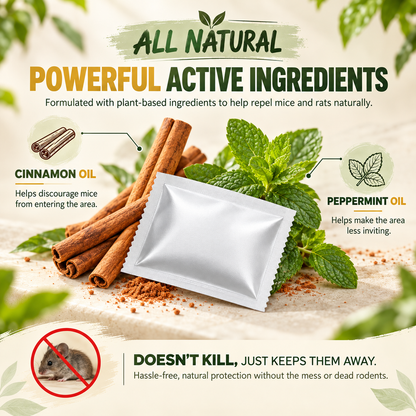 Mouse Repellent Pouches - Mouse Deterrents with Peppermint Oil